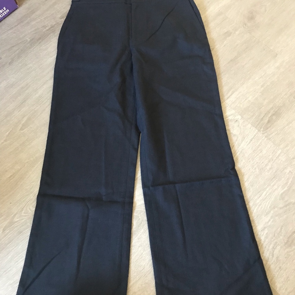 Club Monaco NWT Navy Straight Leg Trousers Cotton Stretch Size 2 Workwear
